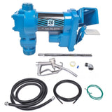 ZNTS 20GPM 12V Fuel Transfer Pump with Nozzle Kit for Transfer of Gasoline Diesel Blue 02142653