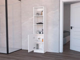 White Linen Cabinet with 1-Door B062P193661