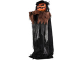 6ft Skull-Headed Pumpkin Man with Orange Eyes, Bullet-Shaped Head, Ghostly Scream, Voice-Activated, 72712111