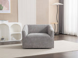 Nice Modern Upholstered Barrel Armchair, 360&deg Swivel T2574P205965
