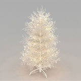 4FT Pre-lit Aspen Fir Artificial Christmas Tree, Hinged Xmas Tree 280 Snow Flocked Branch Tips, 230 61328301