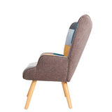 Accent Chair with Ottoman, Living Room Chair and Ottoman Set, Comfy Side Armchair for Bedroom, W561P147100