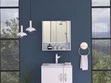 Manchester Rectangle Medicine Cabinet with Mirror White B06280343