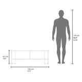 Navia 47" Wide Tv Stand with Two Shelves, for Living room, Bedroom, Entertainment Black Wengue B070P286439