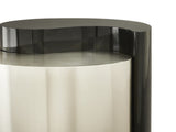 Modern & Contemporary Style End Table Made with Iron Sheet Frame in Black & Silver B009140743