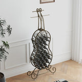 Cello Shape Wine Bakers Rack, Freestanding Wine Rack with Storage Bottle, Wine Storage Home Bar for W2167P192595