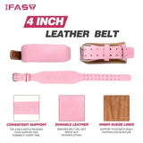 L Size Weight Lifting Belt, Leather Weight Lifting Belt with 4 inch Padded Lumbar Support Belt for 66872570