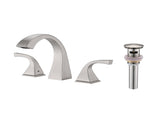 2-Handle Bathroom Sink Faucet with Drain, Brushed Nickel W122465392
