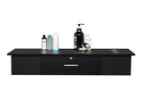 Classic Salon Wall Mount Styling Station Beauty Salon Spa Locking Cabinet Black 21837453