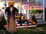 5.6 Feet Halloween Decoration Animated Standing Pumpkin Scarecrow 68708427