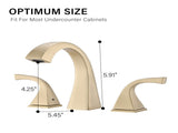 2-Handle Bathroom Sink Faucet with Drain, Brushed Gold W122465399