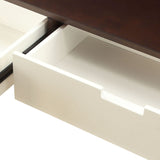 Espresso and White 2-drawer Sofa Table B062P181380