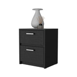 Myrtle 2 Drawers Nightstand, Bedside Table with Metal Handles B128P148759