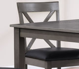 Lakewood Grey Pub Table 4 stools B211P352536