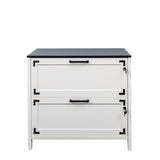 2 Drawer Farmhouse File Cabinet,Filing Cabinet with Lock for Home Office W331P272379
