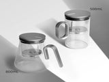 Heat-resistant glass teapot, magnetic switch, Gunmetal Black 500mL 85041937