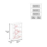 Vina Medicine Cabinet with Mirror Door 29" High Cabinet Organizer with Three concealed Shelves and B070P234358