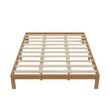 ZNTS Queen Size Wood Platform Bed Frame-12 Inch Solid Wood Queen Bed Frame with Slat Support, No Box W1858P241098