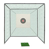 ZNTS 10X10X10FT Golf Practice Net Cage w/ Metal Frame Hitting Net Kit Indoor Outdoor W1422P149757