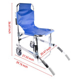 Foldable Lightweight EMS Stair Chair with Brake, Medical Emergency Evacuation Lifting Climbing 70169544