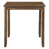 Brown Finish 5pc Counter Height Set Dining Table and 4 Chairs Upholstered Seat Wooden Kitchen Dining B011P170894