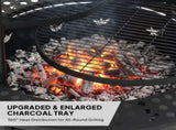 33 inch Outdoor Fire Pit with 2 Cooking Grills, Wood pit with Removable Swivel Grill, 94102282