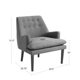 ZNTS Mid-Century Accent Chair B03548222