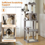 ZNTS 63'' Multi-Level Cat Tree Cat Tower for Indoor Cats with Sisal-Covered Scratching Post, Cozy Cat 70889135