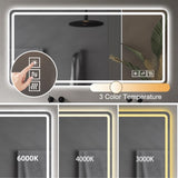 28*60inch LED Bathroom Vanity Mirror ,wall mirror,Anti-Fog, Dimmable,Shatter-Proof Tempered Glass, W2709P242514