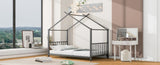 Twin Size Metal House Platform Bed, Black MF322835AAB