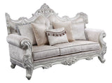 Melrose Traditional style Sofa in champagne and silver brush finish made with wood B009138493