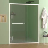 56-60"x70" Aluminum Frame Double Sliding Shower Door,Bypass Bathroom Sliding Door with Premium 5/16" W2011P293283