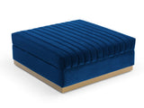 Contemporary Vertical Channel Tufted Velvet Big Size Ottoman Modern Upholstered Foot Rest for Living W1117127177