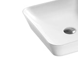 DAX Ceramic Square Bathroom Vessel Basin White Matt B2702P227024