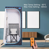 Portable Full Size Black Infrared Sauna tentPersonal Home Spa, with Infrared Panels, Heating Foot 01790038