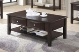 ZNTS Coffee Table Of Two Drawers In Brown SR016387