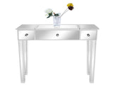 80*38*76cm MDF With Mirror Surface, The Desktop Can Be Flipped And One Pumped Computer Desk Silver 78876322
