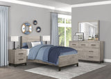 Attractive Gray Finish 1pc Dresser of 7x Drawers Metal Bar Hardware Premium Melamine Board Wooden B01168630