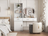White modern simple hair desk, multi-layer storage, large storage space W33163006