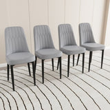 A set of 4 dining chair, modern style chair made of high-quality PU Leather fabric with thick soft W2189140237
