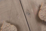 Carved Flower Door Handle, Antique Four Door Cabinet for Living Room Kitchen Hallway 88163918