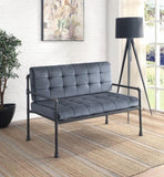 Brantley Gray Velvet & Sandy Gray Finish Loveseat B2726P288748
