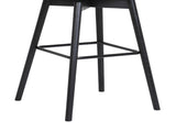 Cylis 26" Swivel Black Wood Counter Stool in Light Gray Fabric B2736P511333