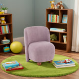 Modern Low Back Accent Chair, Upholstered Armless Living Room Chairs, Round Pine Wood Feet, for N817P224950P