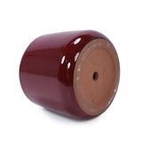 Handmade Ceramic Flower Pot Set of 4, 7/9/11/14 Inch Diameter, Deep Red Speckled Glaze for All W3273P321581