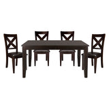 ZNTS Casual Dining Warm Merlot Finish 1pc Dining Table with Self-Storing Extension Leaf Strong Durable B01153764