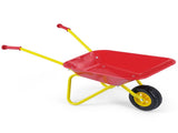 Kids Garden Play Cart Metal Wheelbarrow, Anti-Slip Handles No-Scratch Edges for Backyard Beach Use 82832044