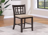 Tan and Espresso Lattice Back Counter Height Stools B062P145640