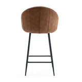 26.5'' Modern - Style counter height bar stools, with comfortable upholstery,durable metal legs N780P225243B