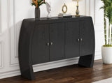 U-Style Four-Door Ash Veneer Storage Cabinet with Curved Legs, Perfectly Suited for Hallways, N711P241277B